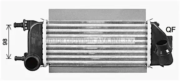 Ψυγείο Intercooler FIAT 500 Hatchback / 3dr 2007 - 2015 1.3 D Multijet  ( 169 A1.000  ) (75 hp ) Πετρέλαιο #020206220