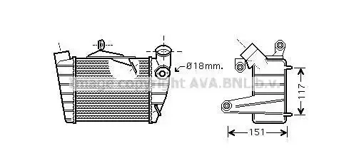 Ψυγείο Intercooler SEAT IBIZA Hatchback / 3dr 2002 - 2006 ( 6LZ ) 1.9 TDI  ( ATD,AXR,BMT  ) (100 hp ) Πετρέλαιο #025306230