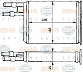 Ψυγείο Καλοριφέρ CITROEN JUMPER Van 1994 - 2002 I ( 230L ) 1.9 D  ( D9B (XUD9A/U)  ) (69 hp ) Πετρέλαιο #054406500