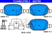 Τακάκια Σετ FIAT 500 2012 - 2017 ( L ) ATE 13.0460-2789.2