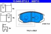Τακάκια Σετ DAIHATSU TERIOS 2000 - 2005 ( J102 ) ATE 13.0460-5713.2
