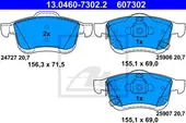 Τακάκια Σετ FIAT 500 2012 - 2017 ( L ) ATE 13.0460-7302.2