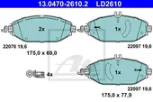 Τακάκια Σετ MERCEDES C CLASS 2015 - ( W205 ) ATE 13.0470-2610.2
