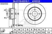 Δισκόπλακες NISSAN PRIMERA 1996 - 1999 ( P11 ) ATE 24.0110-0310.1