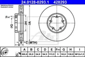 Δισκόπλακες FORD TRANSIT 2006 - 2012 ATE 24.0128-0293.1