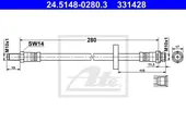 Μαρκούτσια Φρενων FORD MONDEO 2000 - 2003 ( Mk3a ) ATE 24.5148-0280.3
