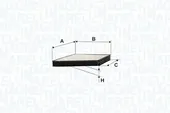 Φίλτρο αέρα εσωτερικού χώρου MERCEDES C CLASS 2000 - 2003 ( W203 ) MAGNETI MARELLI 350203061570