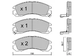 Τακάκια Σετ MITSUBISHI LANCER 1992 - 1995 ( CB ) AISIN BPMI-1902