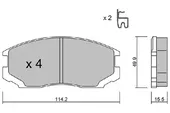 Τακάκια Σετ MITSUBISHI LANCER 1992 - 1995 ( CB ) AISIN BPMI-1904