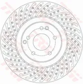 Δισκόπλακες MERCEDES C CLASS 2000 - 2003 ( W203 ) TRW DF6153S