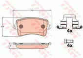 Τακάκια Σετ OPEL CORSA 2006 - 2011 ( D ) TRW GDB2107
