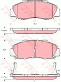 Τακάκια Σετ HONDA ACCORD 1998 - 2002 ( CG / H / K / L ) TRW GDB3196
