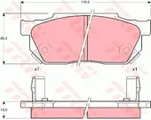 Τακάκια Σετ HONDA CIVIC 1990 -1992 ( EC / D / E / F ) TRW GDB325