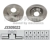 Δισκόπλακες MITSUBISHI CARISMA 1996 - 1999 ( DA ) NIPPARTS J3305022