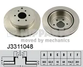 Δισκόπλακες NISSAN PATHFINDER 2005 - 2010 ( R51 ) NIPPARTS J3311048