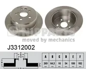 Δισκόπλακες TOYOTA CELICA 1991 - 1994 ( T180 ) NIPPARTS J3312002