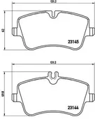 Τακάκια Σετ MERCEDES C CLASS 2000 - 2003 ( W203 ) BREMBO P 50 045