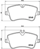 Τακάκια Σετ MERCEDES C CLASS 2000 - 2003 ( W203 ) BREMBO P 50 046