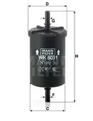 Φίλτρο καυσίμων SMART FORTWO 1999 - 2002 ( 450 ) MANN-FILTER WK 6031