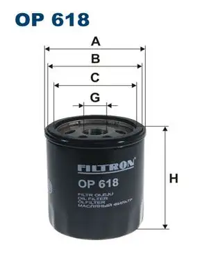 Φίλτρο λαδιού FILTRON OP 618 TOYOTA HILUX 2500CC 2001-2005