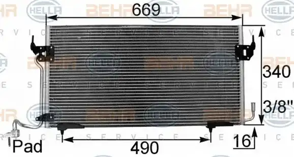 Ψυγείο A/C (Εξωτερικό) PEUGEOT PARTNER Mini Van 1996 - 2002 1.8 D  ( A9A (XUD7)  ) (58 hp ) Πετρέλαιο #042706410