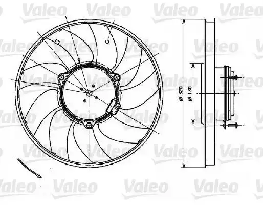 Βεντιλατέρ A/C MERCEDES SPRINTER Van 2006 - 2013 ( 906 ) 411 CDI (906.653, 906.655, 906.657)  ( OM 646.985  ) (109 hp ) Πετρέλαιο #053906450