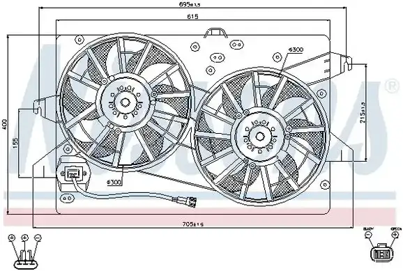 Βεντιλατέρ Νερού FORD MONDEO ( B4Y ) Sedan / 4dr 2000 - 2003 ( Mk3a ) 1.8 16V  ( CGBA,CGBB  ) (110 hp ) Βενζίνη #061906430