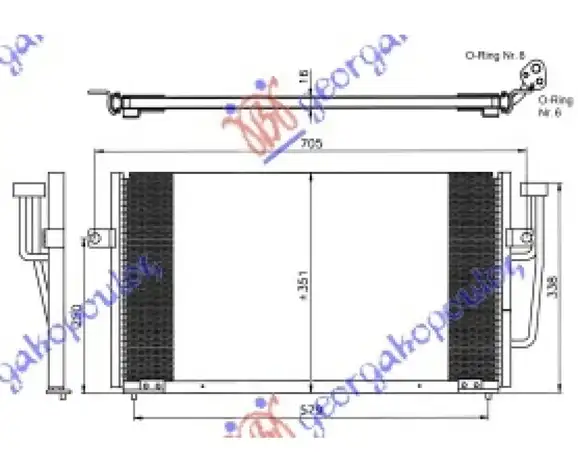 Ψυγείο A/C (Εξωτερικό) VOLVO S40 Sedan / 4dr 1995 - 2000 ( VS ) 1.6  ( B 4164 S  ) (105 hp ) Βενζίνη #060006410