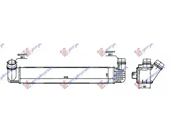 Ψυγείο Intercooler RENAULT SCENIC MPV / ΠΟΛΥΜΟΡΦΙΚΑ / 5dr 2012 - 2016 1.2 TCe  ( H5F 400  ) (116 hp ) Βενζίνη #671006220
