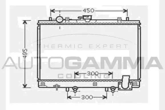Ψυγείο Νερού MITSUBISHI L200 Pick-Up 1999 - 2001 ( K60T ) ( K70T ) 2.5 D (K64T)  ( 4D56 (8V)  ) (75 hp ) Πετρέλαιο #030306330