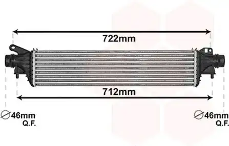 Ψυγείο Intercooler OPEL CORSA Hatchback / 3dr 2014 - ( E ) 1.3 CDTI (08, 68)  ( B 13 DTC,B 13 DTE,B 13 DTN  ) (75 hp ) Πετρέλαιο #610006215