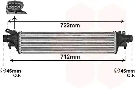 Ψυγείο Intercooler OPEL CORSA Hatchback / 3dr 2014 - ( E ) 1.4 Turbo (08, 68)  ( B 14 NEJ  ) (101 hp ) Βενζίνη #610006200