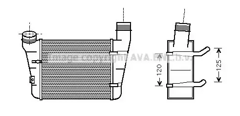 Ψυγείο Intercooler AUDI A4 Cabrio / 2dr 2001 - 2005 ( 8H )( 8E ) 2.0 TDI  ( BPW  ) (140 hp ) Πετρέλαιο #022606230