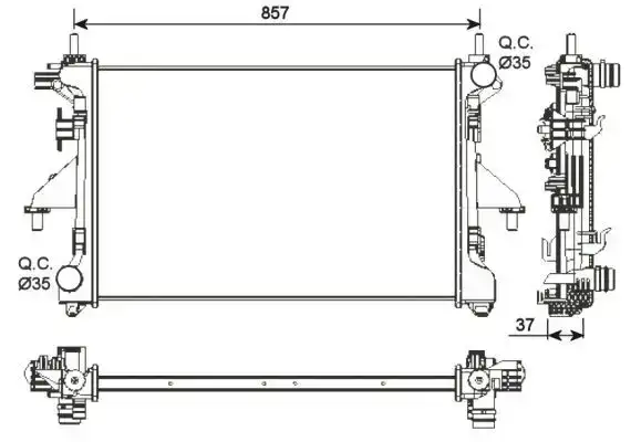 Ψυγείο Νερού FIAT DUCATO Van 2006 - 2014 110 Multijet 2,3 D  ( F1AE3481G  ) (113 hp ) Πετρέλαιο #028706340