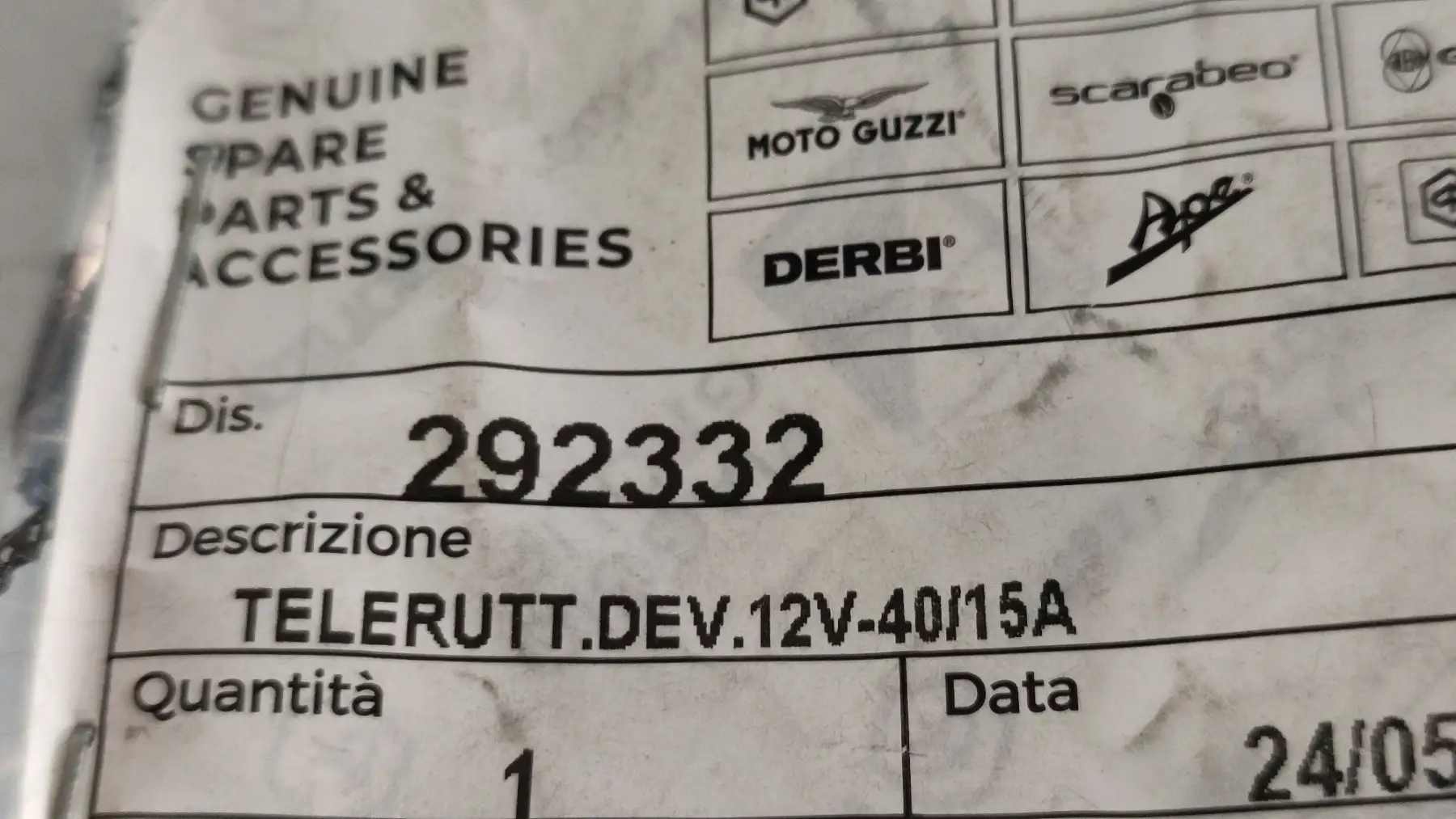 ΡΕΛΕ 12V-40/15A APRILIA-GILERA-PIAGGIO-VESPA