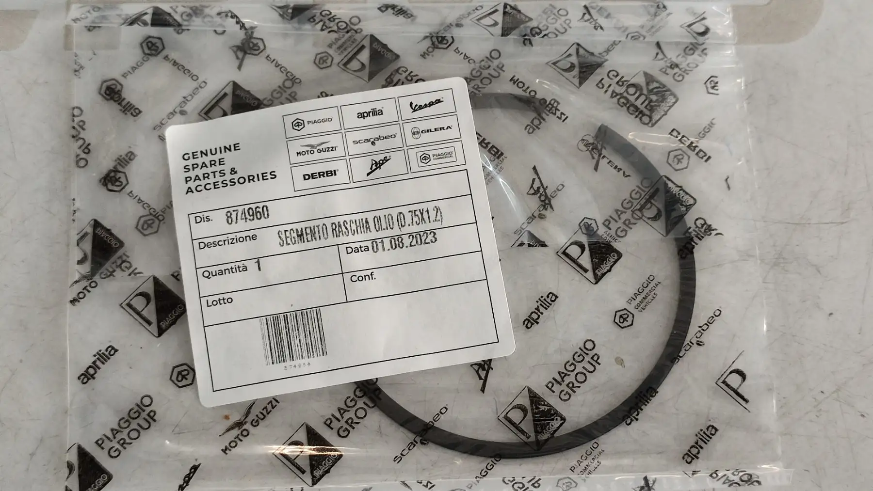 ΕΛΑΤΗΡΙΟ ΠΙΣΤΟΝΙΟΥ APRILIA …