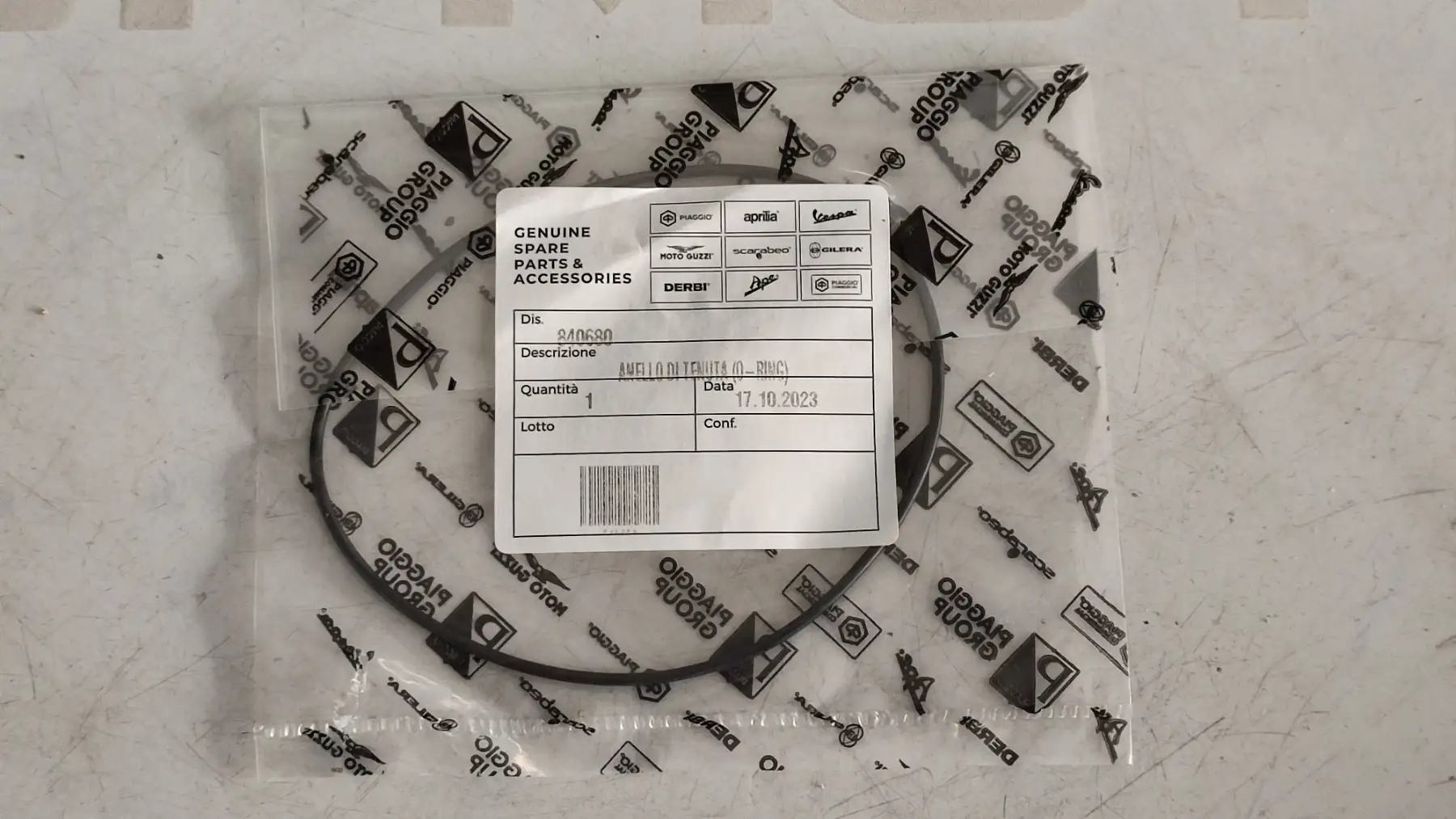 ORING ΤΡΟΧΑΛΙΑΣ APRILIA …