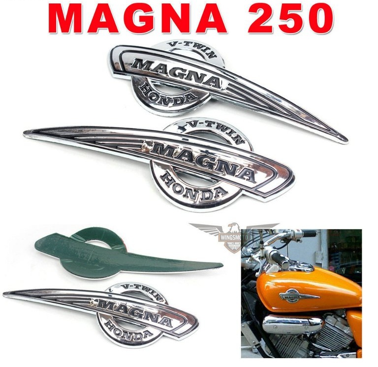 Honda MAGNA V-TWIN VT250-VT 750-VF750 Αυτοκόλλητα χρωμίου Εμβλήματα ντεπόζιτου!!!